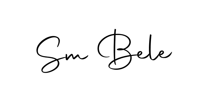 Design your own signature with our free online signature maker. With this signature software, you can create a handwritten (Autography-DOLnW) signature for name Sm Bele. Sm Bele signature style 10 images and pictures png