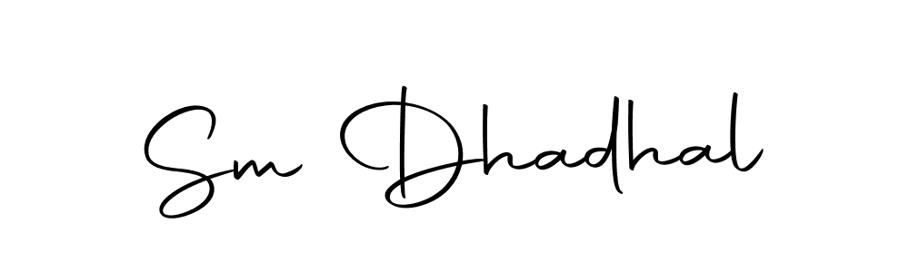 Create a beautiful signature design for name Sm Dhadhal. With this signature (Autography-DOLnW) fonts, you can make a handwritten signature for free. Sm Dhadhal signature style 10 images and pictures png