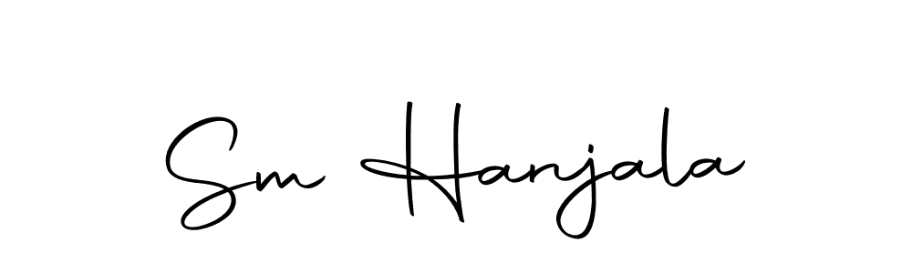 Create a beautiful signature design for name Sm Hanjala. With this signature (Autography-DOLnW) fonts, you can make a handwritten signature for free. Sm Hanjala signature style 10 images and pictures png