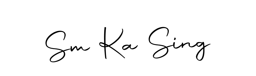 How to make Sm Ka Sing name signature. Use Autography-DOLnW style for creating short signs online. This is the latest handwritten sign. Sm Ka Sing signature style 10 images and pictures png