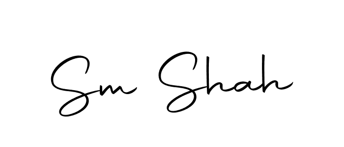 Sm Shah stylish signature style. Best Handwritten Sign (Autography-DOLnW) for my name. Handwritten Signature Collection Ideas for my name Sm Shah. Sm Shah signature style 10 images and pictures png