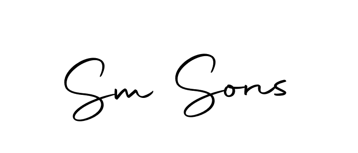 Create a beautiful signature design for name Sm Sons. With this signature (Autography-DOLnW) fonts, you can make a handwritten signature for free. Sm Sons signature style 10 images and pictures png