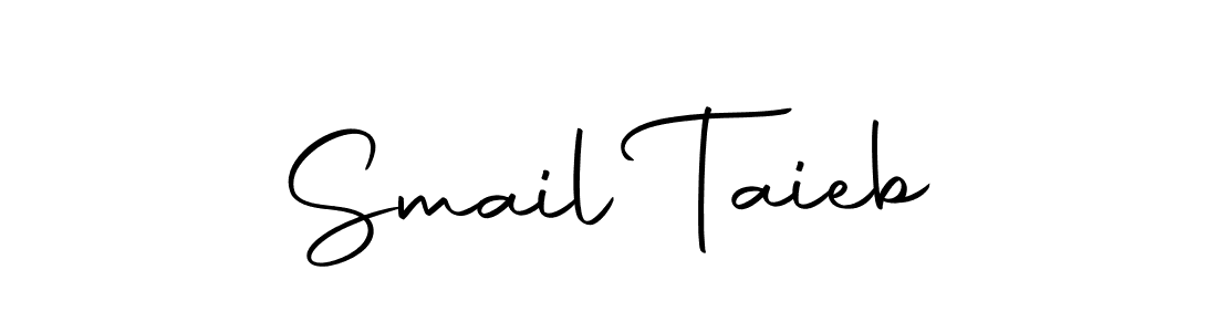 Make a beautiful signature design for name Smail Taieb. With this signature (Autography-DOLnW) style, you can create a handwritten signature for free. Smail Taieb signature style 10 images and pictures png