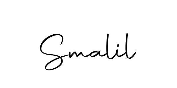 How to make Smalil name signature. Use Autography-DOLnW style for creating short signs online. This is the latest handwritten sign. Smalil signature style 10 images and pictures png