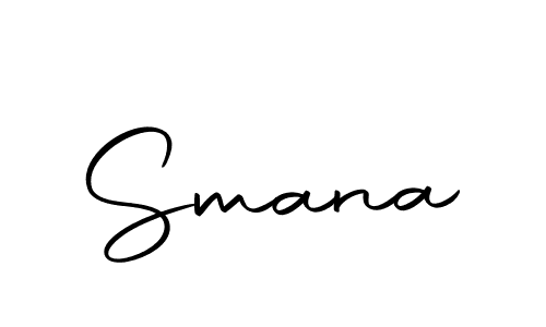 Use a signature maker to create a handwritten signature online. With this signature software, you can design (Autography-DOLnW) your own signature for name Smana. Smana signature style 10 images and pictures png