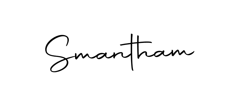 You can use this online signature creator to create a handwritten signature for the name Smantham. This is the best online autograph maker. Smantham signature style 10 images and pictures png