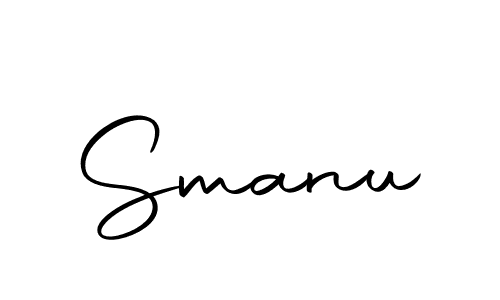 Create a beautiful signature design for name Smanu. With this signature (Autography-DOLnW) fonts, you can make a handwritten signature for free. Smanu signature style 10 images and pictures png