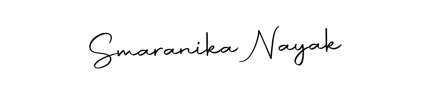 Design your own signature with our free online signature maker. With this signature software, you can create a handwritten (Autography-DOLnW) signature for name Smaranika Nayak. Smaranika Nayak signature style 10 images and pictures png
