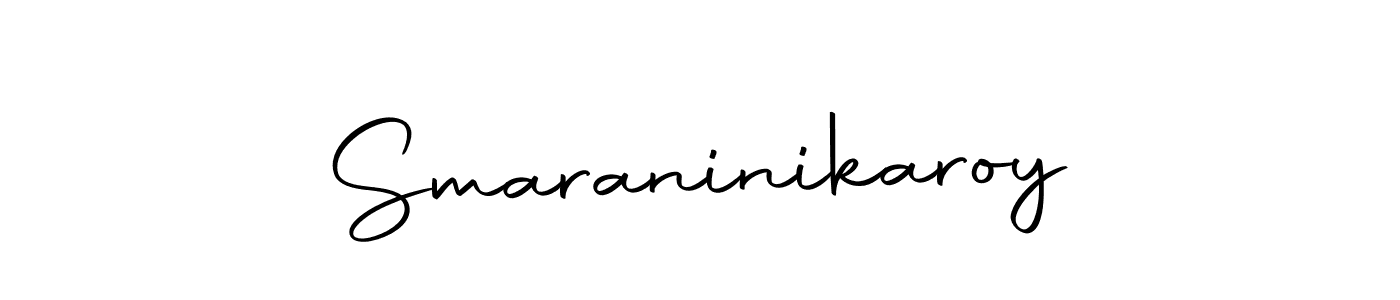 How to make Smaraninikaroy signature? Autography-DOLnW is a professional autograph style. Create handwritten signature for Smaraninikaroy name. Smaraninikaroy signature style 10 images and pictures png