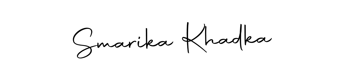 if you are searching for the best signature style for your name Smarika Khadka. so please give up your signature search. here we have designed multiple signature styles  using Autography-DOLnW. Smarika Khadka signature style 10 images and pictures png