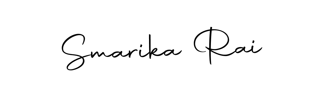 Make a beautiful signature design for name Smarika Rai. With this signature (Autography-DOLnW) style, you can create a handwritten signature for free. Smarika Rai signature style 10 images and pictures png