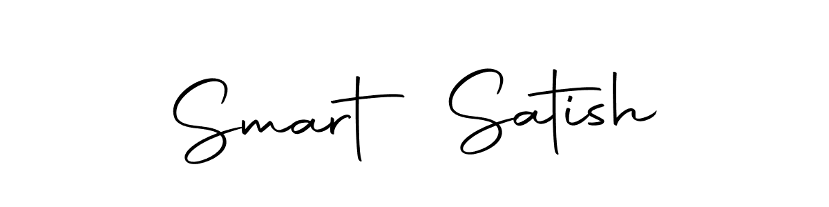 How to make Smart Satish name signature. Use Autography-DOLnW style for creating short signs online. This is the latest handwritten sign. Smart Satish signature style 10 images and pictures png