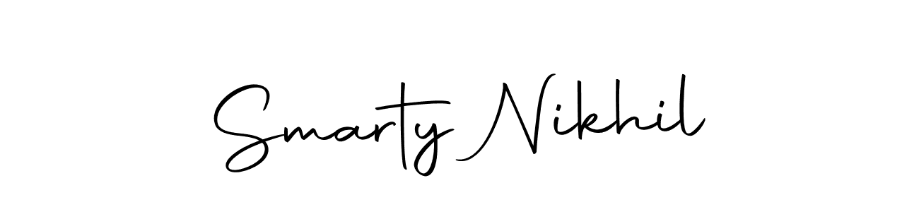 Create a beautiful signature design for name Smarty Nikhil. With this signature (Autography-DOLnW) fonts, you can make a handwritten signature for free. Smarty Nikhil signature style 10 images and pictures png