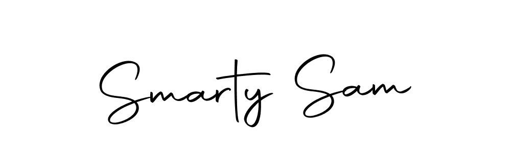 How to make Smarty Sam name signature. Use Autography-DOLnW style for creating short signs online. This is the latest handwritten sign. Smarty Sam signature style 10 images and pictures png
