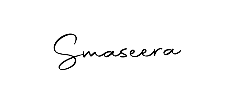 Use a signature maker to create a handwritten signature online. With this signature software, you can design (Autography-DOLnW) your own signature for name Smaseera. Smaseera signature style 10 images and pictures png