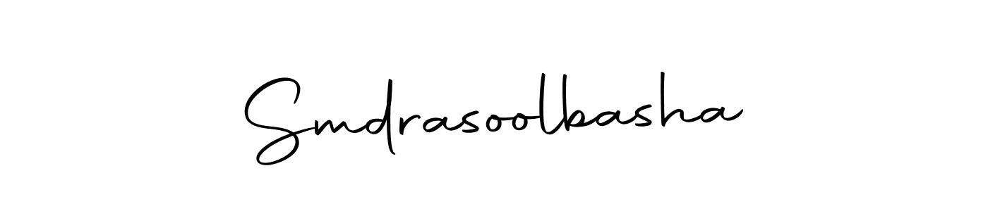 How to make Smdrasoolbasha signature? Autography-DOLnW is a professional autograph style. Create handwritten signature for Smdrasoolbasha name. Smdrasoolbasha signature style 10 images and pictures png