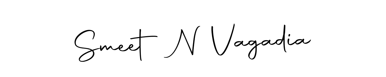 You can use this online signature creator to create a handwritten signature for the name Smeet N Vagadia. This is the best online autograph maker. Smeet N Vagadia signature style 10 images and pictures png