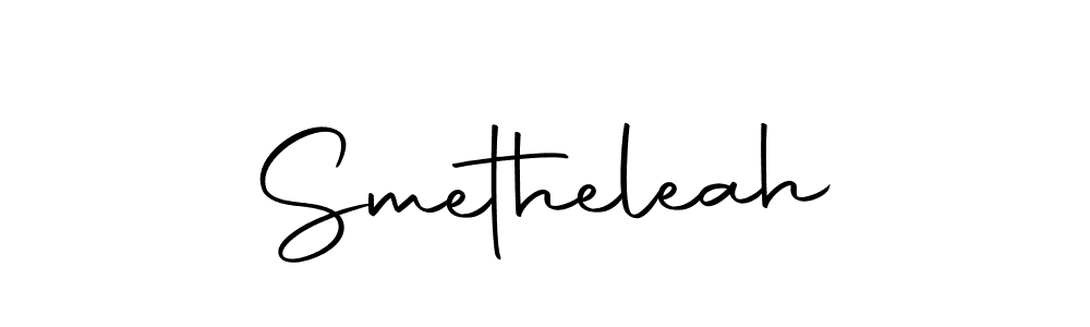 Design your own signature with our free online signature maker. With this signature software, you can create a handwritten (Autography-DOLnW) signature for name Smetheleah. Smetheleah signature style 10 images and pictures png