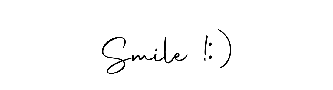 The best way (Autography-DOLnW) to make a short signature is to pick only two or three words in your name. The name Smile !  :) include a total of six letters. For converting this name. Smile !  :) signature style 10 images and pictures png