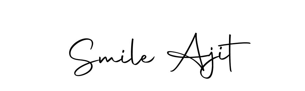 You can use this online signature creator to create a handwritten signature for the name Smile Ajit. This is the best online autograph maker. Smile Ajit signature style 10 images and pictures png
