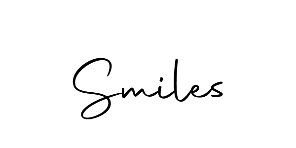 Design your own signature with our free online signature maker. With this signature software, you can create a handwritten (Autography-DOLnW) signature for name Smiles. Smiles signature style 10 images and pictures png