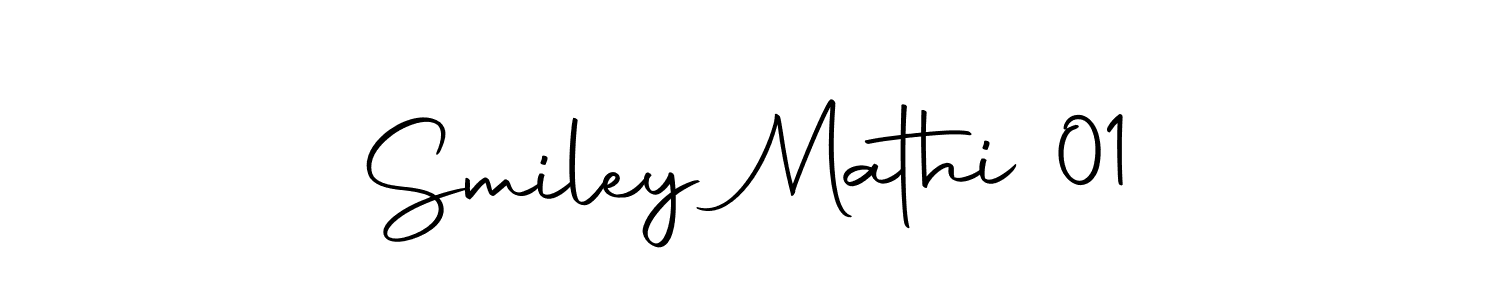 Design your own signature with our free online signature maker. With this signature software, you can create a handwritten (Autography-DOLnW) signature for name Smiley Mathi 01. Smiley Mathi 01 signature style 10 images and pictures png