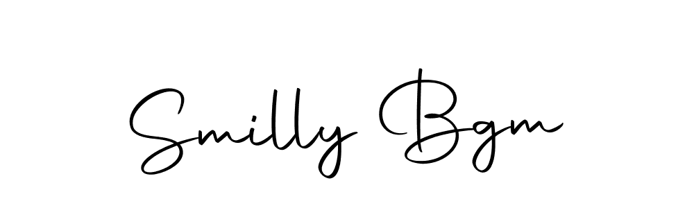 if you are searching for the best signature style for your name Smilly Bgm. so please give up your signature search. here we have designed multiple signature styles  using Autography-DOLnW. Smilly Bgm signature style 10 images and pictures png