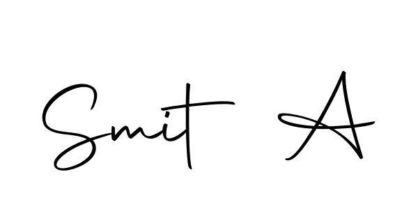 The best way (Autography-DOLnW) to make a short signature is to pick only two or three words in your name. The name Smit A include a total of six letters. For converting this name. Smit A signature style 10 images and pictures png