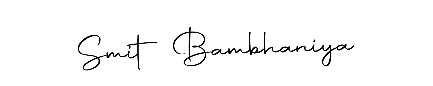 Design your own signature with our free online signature maker. With this signature software, you can create a handwritten (Autography-DOLnW) signature for name Smit Bambhaniya. Smit Bambhaniya signature style 10 images and pictures png
