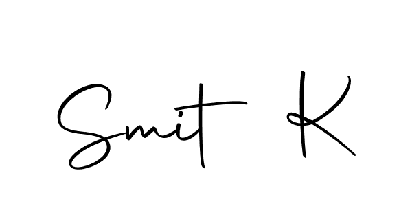 Similarly Autography-DOLnW is the best handwritten signature design. Signature creator online .You can use it as an online autograph creator for name Smit K. Smit K signature style 10 images and pictures png