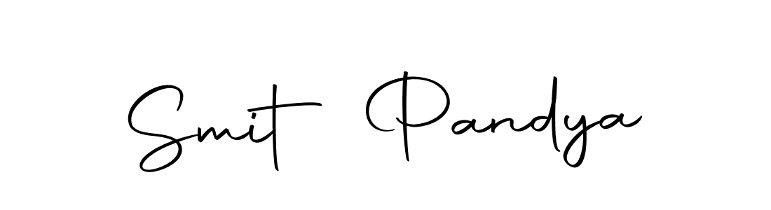 Create a beautiful signature design for name Smit Pandya. With this signature (Autography-DOLnW) fonts, you can make a handwritten signature for free. Smit Pandya signature style 10 images and pictures png