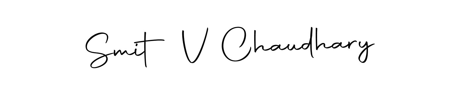 Create a beautiful signature design for name Smit V Chaudhary. With this signature (Autography-DOLnW) fonts, you can make a handwritten signature for free. Smit V Chaudhary signature style 10 images and pictures png