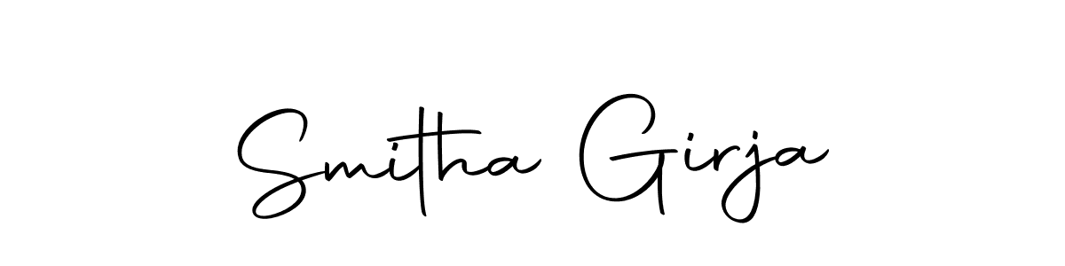 Smitha Girja stylish signature style. Best Handwritten Sign (Autography-DOLnW) for my name. Handwritten Signature Collection Ideas for my name Smitha Girja. Smitha Girja signature style 10 images and pictures png