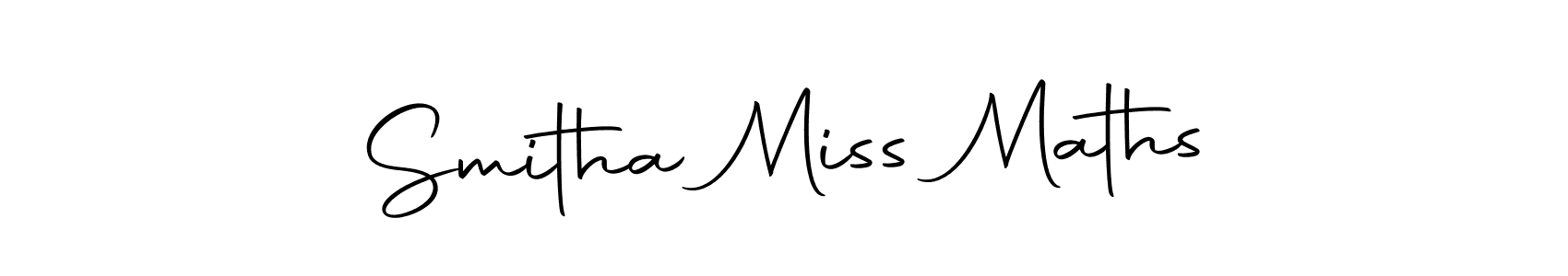 This is the best signature style for the Smitha Miss Maths name. Also you like these signature font (Autography-DOLnW). Mix name signature. Smitha Miss Maths signature style 10 images and pictures png