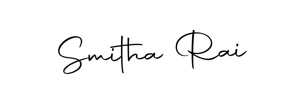 How to make Smitha Rai name signature. Use Autography-DOLnW style for creating short signs online. This is the latest handwritten sign. Smitha Rai signature style 10 images and pictures png