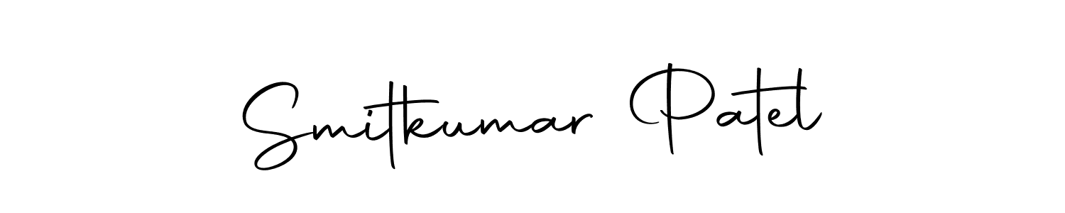 Create a beautiful signature design for name Smitkumar Patel. With this signature (Autography-DOLnW) fonts, you can make a handwritten signature for free. Smitkumar Patel signature style 10 images and pictures png