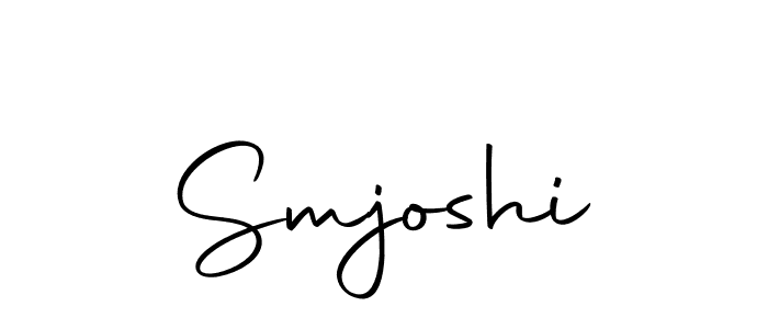 Use a signature maker to create a handwritten signature online. With this signature software, you can design (Autography-DOLnW) your own signature for name Smjoshi. Smjoshi signature style 10 images and pictures png