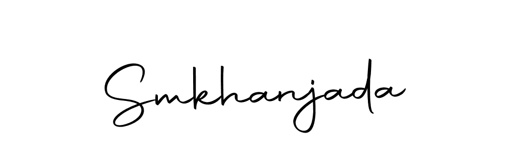 You should practise on your own different ways (Autography-DOLnW) to write your name (Smkhanjada) in signature. don't let someone else do it for you. Smkhanjada signature style 10 images and pictures png