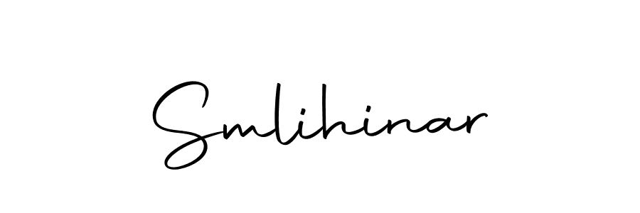 Similarly Autography-DOLnW is the best handwritten signature design. Signature creator online .You can use it as an online autograph creator for name Smlihinar. Smlihinar signature style 10 images and pictures png