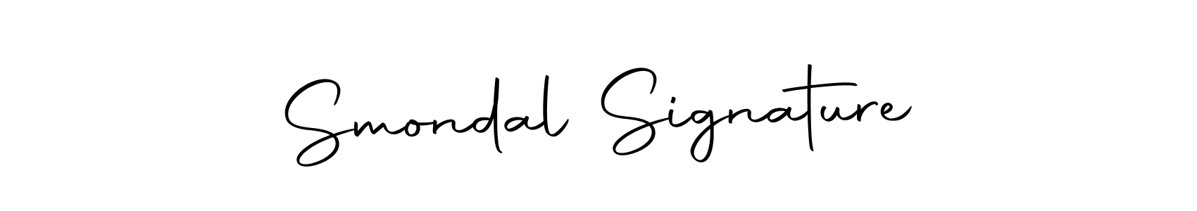 How to make Smondal Signature name signature. Use Autography-DOLnW style for creating short signs online. This is the latest handwritten sign. Smondal Signature signature style 10 images and pictures png