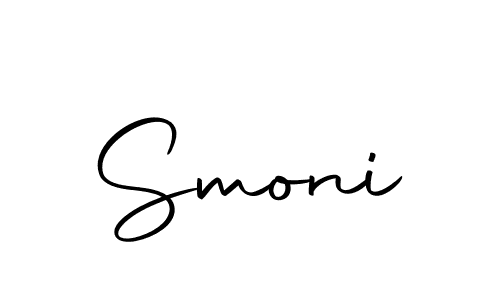 Design your own signature with our free online signature maker. With this signature software, you can create a handwritten (Autography-DOLnW) signature for name Smoni. Smoni signature style 10 images and pictures png