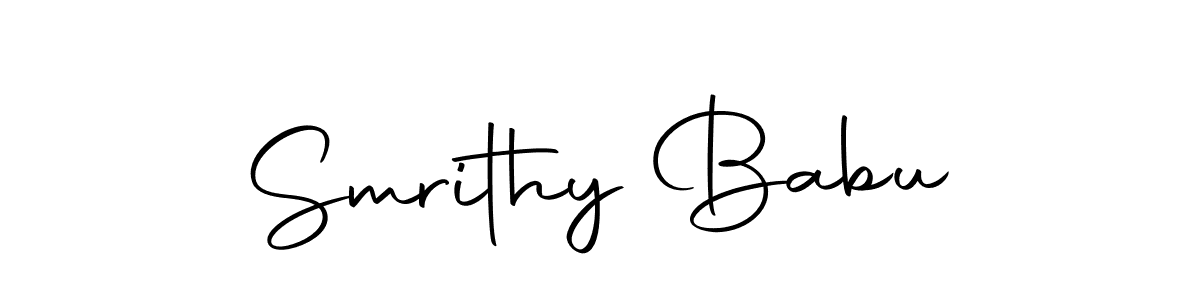 Make a short Smrithy Babu signature style. Manage your documents anywhere anytime using Autography-DOLnW. Create and add eSignatures, submit forms, share and send files easily. Smrithy Babu signature style 10 images and pictures png