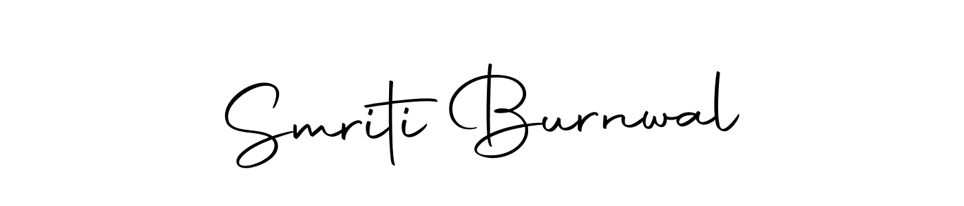 Make a beautiful signature design for name Smriti Burnwal. Use this online signature maker to create a handwritten signature for free. Smriti Burnwal signature style 10 images and pictures png