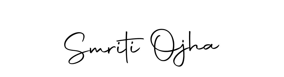 Make a short Smriti Ojha signature style. Manage your documents anywhere anytime using Autography-DOLnW. Create and add eSignatures, submit forms, share and send files easily. Smriti Ojha signature style 10 images and pictures png