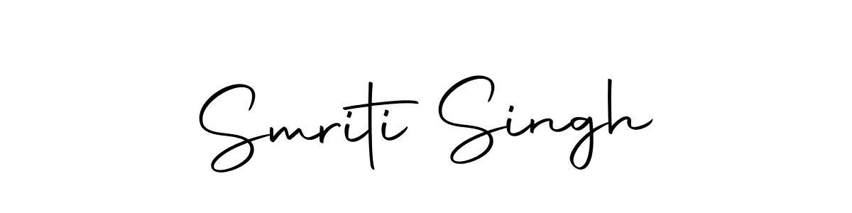 Design your own signature with our free online signature maker. With this signature software, you can create a handwritten (Autography-DOLnW) signature for name Smriti Singh. Smriti Singh signature style 10 images and pictures png