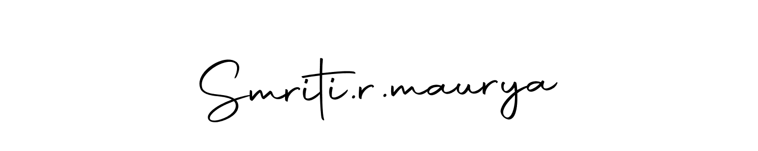 Make a beautiful signature design for name Smriti.r.maurya. Use this online signature maker to create a handwritten signature for free. Smriti.r.maurya signature style 10 images and pictures png