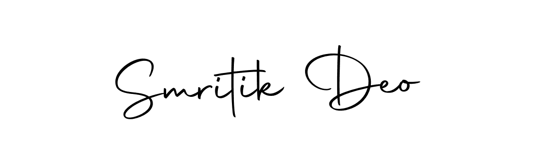 How to make Smritik Deo name signature. Use Autography-DOLnW style for creating short signs online. This is the latest handwritten sign. Smritik Deo signature style 10 images and pictures png