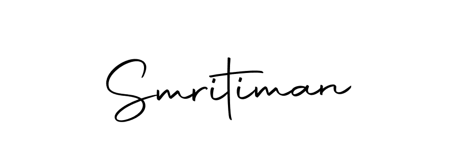 You can use this online signature creator to create a handwritten signature for the name Smritiman. This is the best online autograph maker. Smritiman signature style 10 images and pictures png