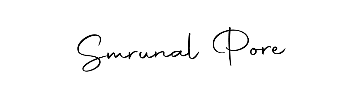 The best way (Autography-DOLnW) to make a short signature is to pick only two or three words in your name. The name Smrunal Pore include a total of six letters. For converting this name. Smrunal Pore signature style 10 images and pictures png