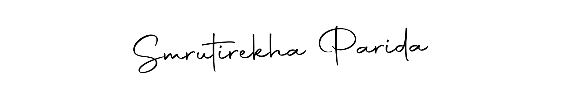 Design your own signature with our free online signature maker. With this signature software, you can create a handwritten (Autography-DOLnW) signature for name Smrutirekha Parida. Smrutirekha Parida signature style 10 images and pictures png